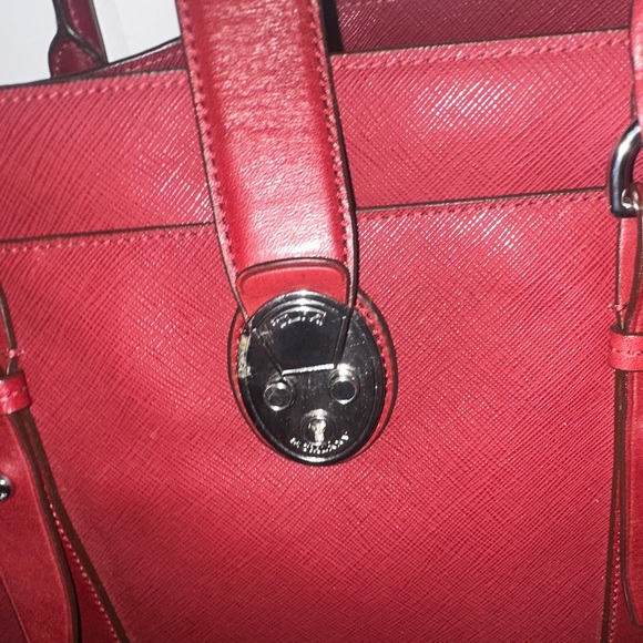 Tumi Villa Turin Leather Tote -Business/Travel/School Satchel/Laptop in Red - Picture 5 of 12